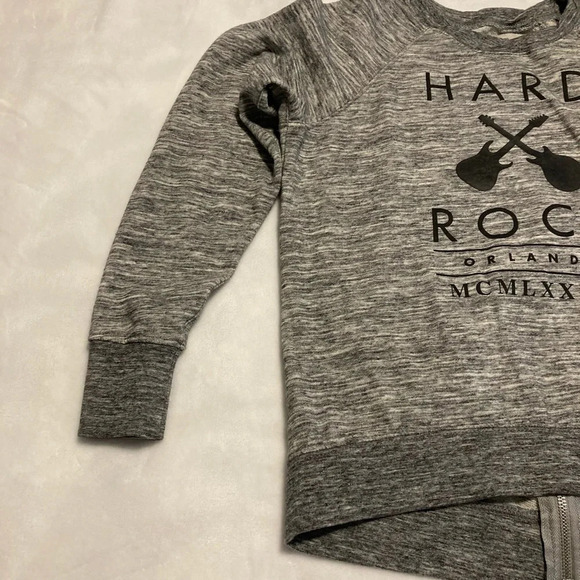 Hard Rock Orlando Back Zip Crew Neck Sweatshirt XS - Picture 4 of 13